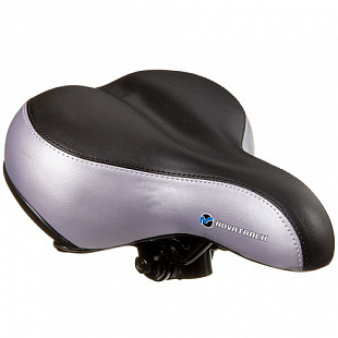 Седло Novatrack широкое с пружинами black/silver КЛ98745