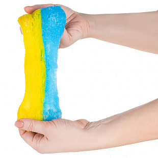 Игрушка-антистресс Genio Мялка-жмялка Smart Slime снежный LIZ21 yellow/blue