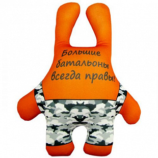 Мягкая игрушка Мнушки Заяц в камуфляже orange Аи10заяц09