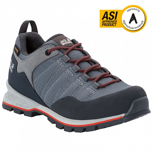 Водонепроницаемые кроссовки женские Jack Wolfskin Scrambler Lite Texapore Low W pebble grey / orange coral