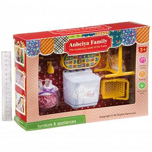 Игровой набор Happy Family 1513B  с фигуркой зверюшки, домохозяйка