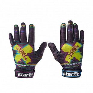 Перчатки для фитнеса Starfit WG-104 с пальцами black/multi - color