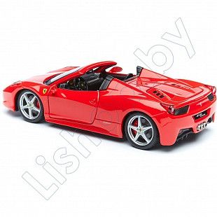 Машинка Bburago 1:24 Race And Play 458 Spider (18-26017)
