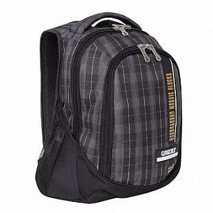 Рюкзак школьный GRIZZLY RU-925-2 /2 brown square