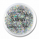 Гель-блестки Lucky Для тела с кисточкой Т11926 Silver