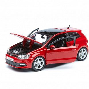 Модель автомобиля Bburago 1:24 Volkswagen Polo GTI Mark 5 (18-21059) red