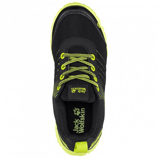 Кроссовки детские Jack Wolfskin Cascade Low K black / lime