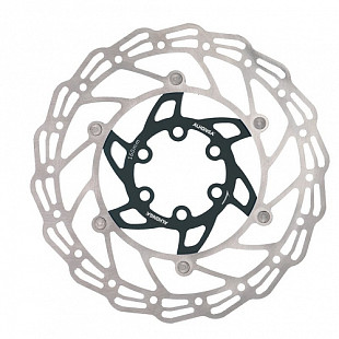 Тормозной диск Alhonga 160 мм silver/black с болтами, HJ-DXR1607-BK