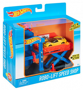 Игровой набор Hot Wheels Robo-Lift Speed Shop (DWK99 DWL02)