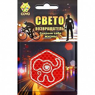 Значок велосипедный световозвращающий Cova Слоник red