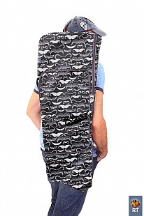 Чехол-портмоне для самоката Y-Scoo 180 Hipster Мистер Усы black/white Чехол-портмоне для самоката Y-Scoo 180 Hipster Мистер Усы black/white