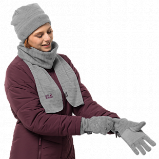 Перчатки женские Jack Wolfskin Aquila Glove Women alloy