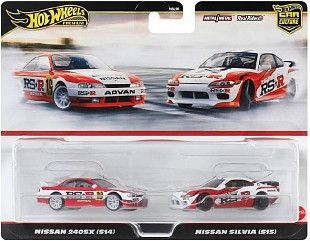 Машинка Hot Wheels Premium Nissan 240SX (S14) & Nissan Silvia (S15) (HBL96 HRR84)