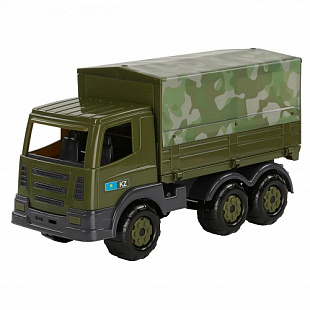 Автомобиль Полесье Престиж бортовой тентовый военный (KZ) 70043