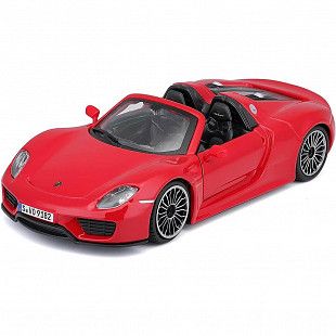 Коллекционная машина Bburago 1:24 Porsche 918 Spyder (18-21076) red