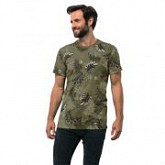 Футболка мужская Jack Wolfskin Leaf T M woodland green allover