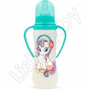 Бутылочка для кормления Baby Planet с ручками и узким горлышком 250 мл., 3 мес.+ (8428/1)