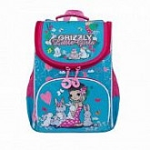 Рюкзак школьный GRIZZLY RA-973-1 /2 light blue/honeysuckle