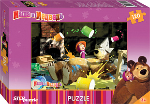 Пазлы Step Puzzle 120 "Маша и Медведь" 75112