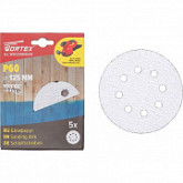 Шлифлист для краски самозакрепляющийся Wortex 12,5 см Р60 (5 штук) WSD21060E519