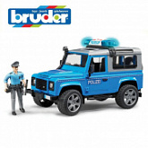 Игрушка Bruder Внедорожник Land Rover Defender Station Wagon Полицейская с фигуркой 02-597