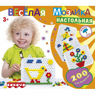 Игрушка пластмассовая Веселая мозаика настольная 12103