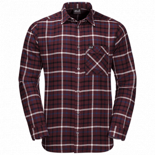 Рубашка мужская Jack Wolfskin Fraser Island Shirt port wine checks
