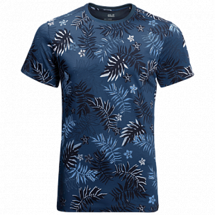 Футболка мужская Jack Wolfskin Leaf T M ocean wave all over