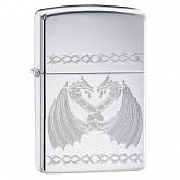 Зажигалка Zippo High Polish Chrome Dancing Dragons 29988