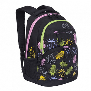Рюкзак школьный GRIZZLY RD-951-2 /1 black bugs