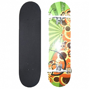 Скейтборд Zez Sport 3018PU-1 Orange/Green