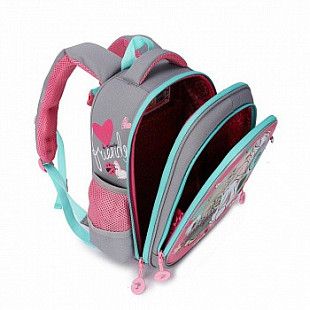 Рюкзак школьный GRIZZLY RA-979-4 /3 grey/pink