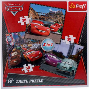 Пазл Тачки Путешествие по Европе 34105