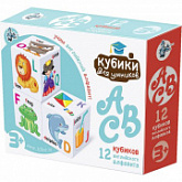 Пластиковые кубики Десятое Королевство с английским алфавитом «ABC» 001737