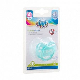 Пустышка силиконовая круглая 0-6 мес. Canpol babies Pastelove (22/422) turquoise