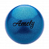 Мяч для художественной гимнастики Amely с блестками AGB-103 15 см blue