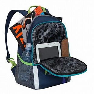 Рюкзак школьный GRIZZLY RB-051-3 /3 dark blue
