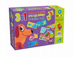 Детская настольная игра Dream Makers Познаём Мир 3 в 1 RI2015