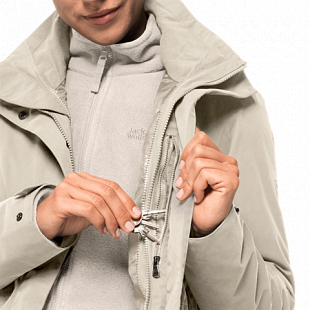 Пальто женское Jack Wolfskin Ottawa Coat dusty grey