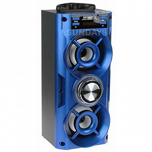 Колонка Eltronic Bluetooth/USB/MicroSD/FM/LED/дисплей MS-105BT blue