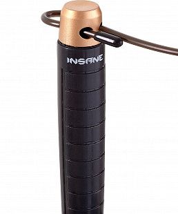 Скакалка Insane IN22-JR400 с утяжелителями ПВХ black