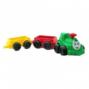 Детская игрушка ТехноК Паровоз с вагончиком Максик 2339 green