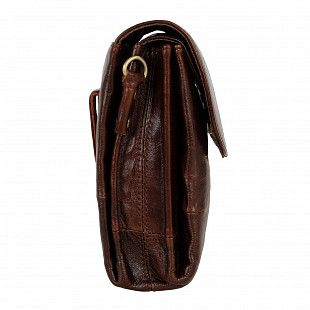 Мужская кожаная сумка Polar 21048 brown