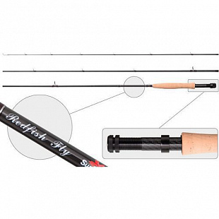Удилище штекерное угольное нахлыстовое 2 колена Surf Master Red Fish Fly class 2,59 м 3091-5/6-259