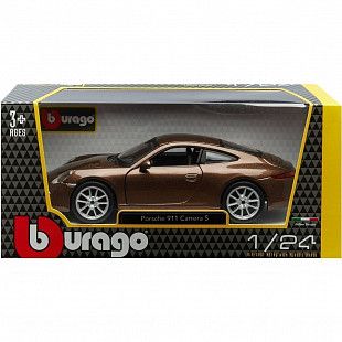 Коллекционная машина Bburago 1:24 Porsche 911 Carrera S (18-21065) brown