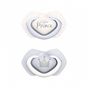 Пустышка Canpol babies Royal Baby Силиконовая Симметричная 0-6 мес., 2 шт. (22/650_blu) blue