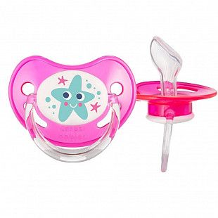 Пустышка анатомическая силиконовая Canpol babies Love&Sea 18+ мес. (22/508) pink