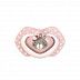Пустышка Canpol babies Bonjour Paris Силиконовая Симметричная 0-6 мес., 2 шт. (22/647_pin) pink