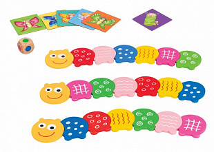 Дорожная игра Step Puzzle Возьми с собой Разноцветные гусенички SP-76123