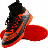 Бутсы футбольные Atemi Indoor black/orange SD100 